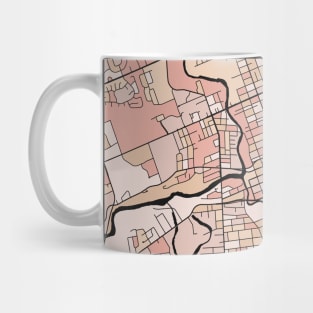 London Map Pattern in Soft Pink Pastels Mug